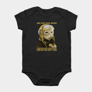 M.E.O.W. Mike Echo Oscar Whiskey Baby Bodysuit